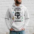Proud Myself Of A Class Of 2023 Graduate Funny Black Cat Hoodie Gifts for Him
