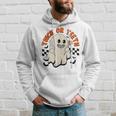 Retro Orthodontist Halloween Trick Or Treat Dentist Ghost Hoodie Gifts for Him