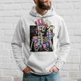 Skeleton American Flag Happy Independence Day Hoodie Gifts for Him