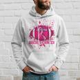 Tackle Football Pink Ribbon Breast Cancer Awareness Boy Kids Hoodie Gifts for Him