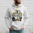 Three Year Old Party 3Rd Birthday Boy Construction Truck Car Hoodie Gifts for Him
