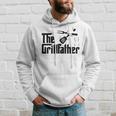 Vintage The Grillfather Funny Dad Bbq Grill Fathers Day Hoodie Gifts for Him