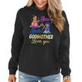 Cute Beauty Or Beat Godmother Loves You Gender Reveal Party Women Hoodie