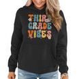 First Day Of School Third Grade Vibes Back To School Women Hoodie