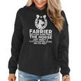 Funny Farrier Horseshoe Farrier Tools Horses Equine Shoeing Women Hoodie