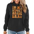 Halloween In My Spooky Bride Era Groovy Wedding Bachelorette Women Hoodie