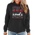 Ho Ho Dachshund Santa Ugly Christmas Sweater Dog Owner Pj Women Hoodie