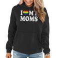 I Love My Moms Rainbow Heart Gay Pride Lgbt Flag Pride Women Hoodie