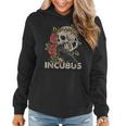 Incubus-Crow Left Skull Morning And Flower Halloween Women Hoodie