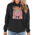 Let's Go Girls Retro Rainbow Cowgirl Disco Bachelorette Women Hoodie