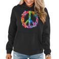 Peace Love Hippie Sign Love Flower World Peace Day Women Hoodie