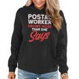 Womens Postal Worker Knows More Than She Says Mailman Postman Women Hoodie
