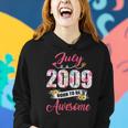 13Th Birthday Floral Gift For Womens Born In July 2009 Women Hoodie Gifts for Her