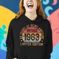 1963 Turning 60 Bday 60Th Birthday 60 Years Old Vintage Women Hoodie Gifts for Her