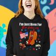 4Th Of July Hot Dog Im Just Here For The Wieners Gift For Womens Women Hoodie Gifts for Her