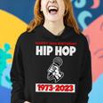 50 Years Hip Hop 50Th Anniversary Retro Mic Women Hoodie Gifts for Her