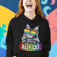Ally Cat Straight Lgbt Supporter Gay Pride Ally Rainbow Women Hoodie Gifts for Her