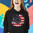 American Flag Sunflower Red White Blue Tie Dye 4Th Of July Women Hoodie Gifts for Her