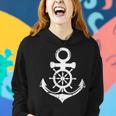 Anchor With Ship Sring Wheel Nautical Vintage Sailor Women Hoodie Gifts for Her