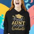 Aunt Senior 2024 Proud Aunt Of A Class Of 2024 Graduate Women Hoodie Gifts for Her