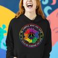 Be Careful Who You Hate Gay Pride Sunflower Peace Flag Lgbtq Women Hoodie Gifts for Her