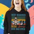 Beer Best Bearded Beer Loving Dog Dad Ever Border Collie Dog Love Women Hoodie Gifts for Her
