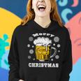 Beer Funny Beer Drinkers Merry Christmas Snowflake Holiday Women Hoodie Gifts for Her