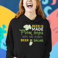 Beer Is From Hops Beer Equals Salad Alcoholic Party Women Hoodie Gifts for Her