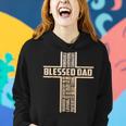 Blessed Dad Fathers Day Cross Christian Papa Pop Husband Women Hoodie Gifts for Her
