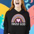 Boho Rainbow For Women Trust God Have Faith Christian Faith Funny Gifts Women Hoodie Gifts for Her