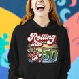 Bowling Party Rolling Into 50 Bowling Birthday Women Hoodie Gifts for Her