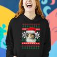 Calico Cat Ugly Christmas Sweater Style Santa Hat Kitty Mom Women Hoodie Gifts for Her