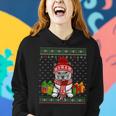Cat Lovers Tonkinese Cat Santa Hat Ugly Christmas Sweater Women Hoodie Gifts for Her