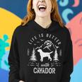 Cavador Life Better Mom Dad Dog Women Hoodie Gifts for Her