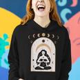 Celestial Moon Phases And Girl Meditation Boho Wicca Yoga Women Hoodie Gifts for Her