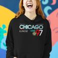 Chicago City Flag Downtown Skyline Chicago 3 Women Hoodie Gifts for Her