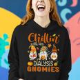 Chillin With My Dialysis Gnomies Nurse Gnome Thanksgiving Women Hoodie Gifts for Her