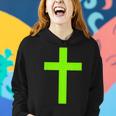 Christian God Jesus Cross Lime Green Women Hoodie Gifts for Her