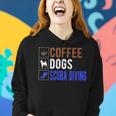 Coffee Dogs Scuba Diving Women Hoodie Gifts for Her