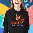Colorful Crazy Bengal Cat Lady Funny Kitty Kitten Lover Gift Women Hoodie Gifts for Her