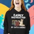 Cool Book Reader For Men Women Book Lover Bookworm Cat Book Women Hoodie Gifts for Her