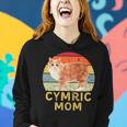 Cymric Cat Mom Retro Vintage Cats Lovers & Owners Women Hoodie Gifts for Her