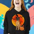 Dog Halloween Brown Great Dane Jack O Lantern Pumpkin Women Hoodie Gifts for Her