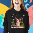 Dog Lovers Cute Welsh Corgi Santa Hat Ugly Christmas Sweater Women Hoodie Gifts for Her