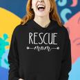 Dog Paw Print Rescue Mom Women Hoodie Gifts for Her
