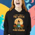 Dog Pomeranian Never Mind The Witch Beware Of Pomeranian Dog Halloween 3 Women Hoodie Gifts for Her