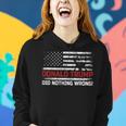 Donald Trump Did Nothing Wrong Us Flag Vintage Women Hoodie Gifts for Her