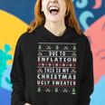 Due To Inflation Ugly Christmas Sweater Xmas Quote Women Hoodie Gifts for Her