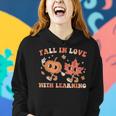 Fall In Love With Learning Fall Teacher Thanksgiving Retro Women Hoodie Gifts for Her