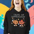 Falling For Communication Slp Speech Therapy Fall Pumpkin Women Hoodie Gifts for Her